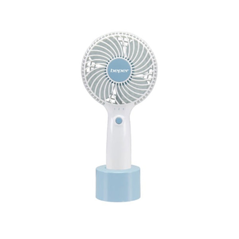Beper, Mini Rechargeable Portable Fan, 3 Speeds, Silent, BEP-P206VEN401