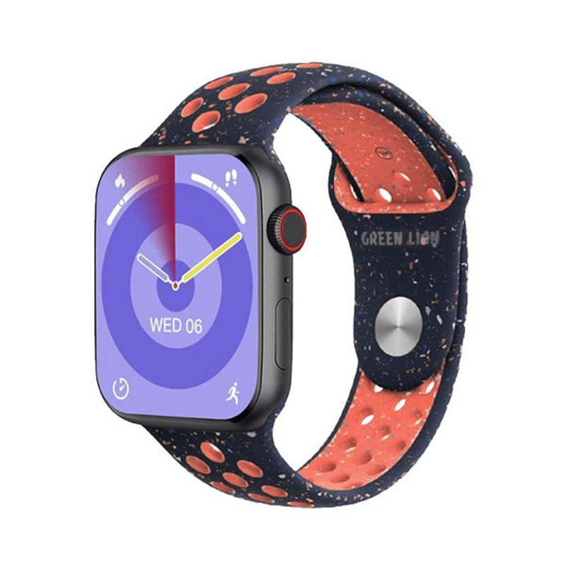 Green Lion, Ultimate Smart Watch + Silicone Black Strap