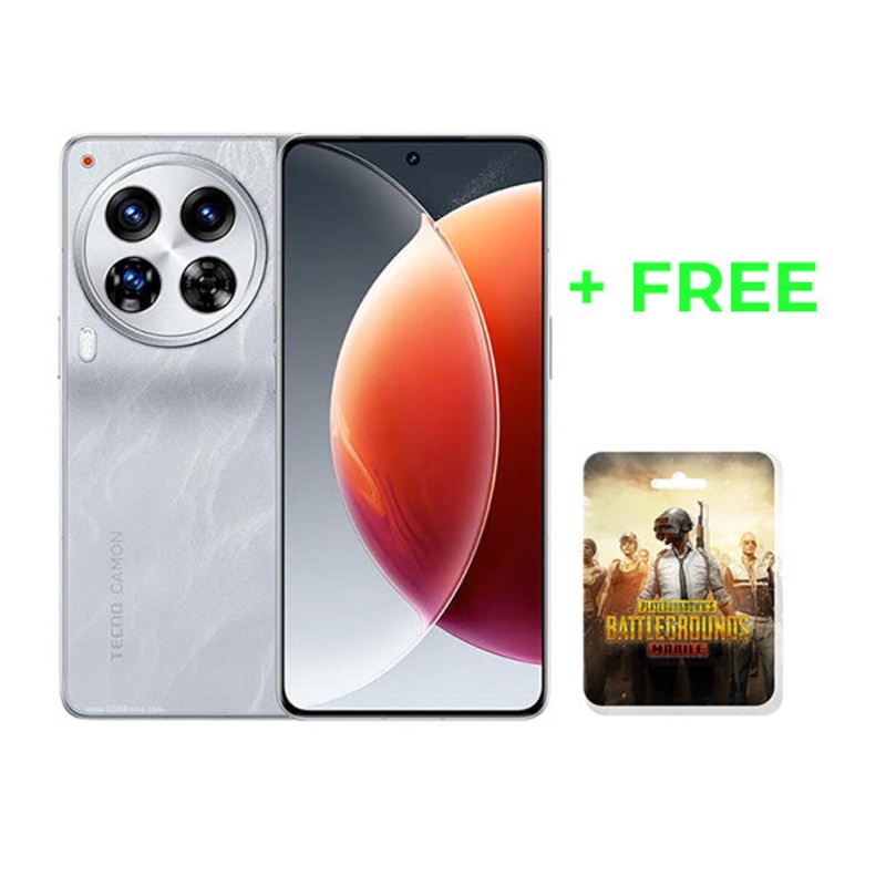 TECNO Camon 30 Premier 5G 24GB/512GB (12GB Extended RAM) Cover and Protection Included + Free PUBG Mobile 60 UC Voucher + 100 Days Screen Replacement Warranty