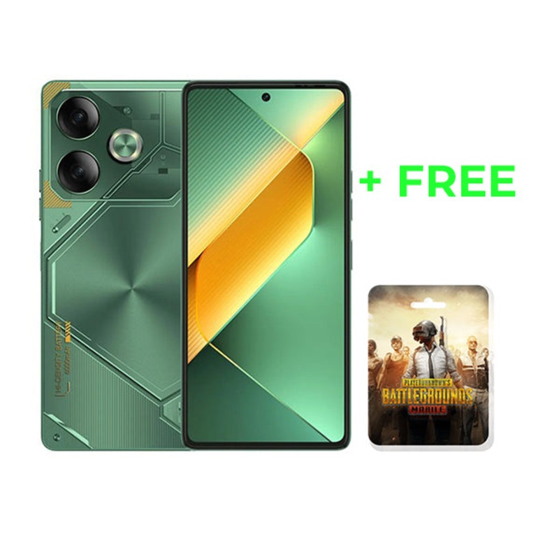 TECNO Pova 6 16GB/256GB (8GB Extended RAM) Cover and Protection Included + Free PUBG Mobile 60 UC Voucher + 100 Days Screen Replacement Warranty