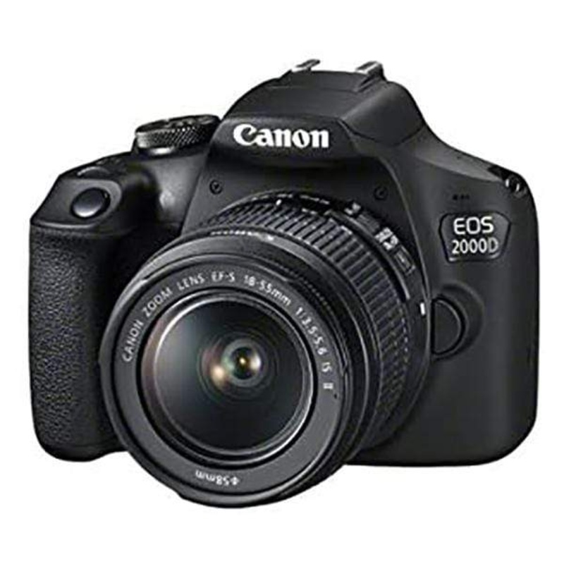 Canon EOS 2000D 24MP Digital SLR Camera (Black) + 18-55mm III Lens