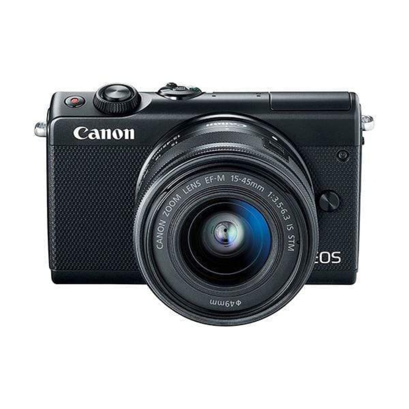 Canon EOS M100 Mirrorless Digital Camera (Black) + 15-45mm Lens – Wi-Fi, Bluetooth, and NFC Enabled