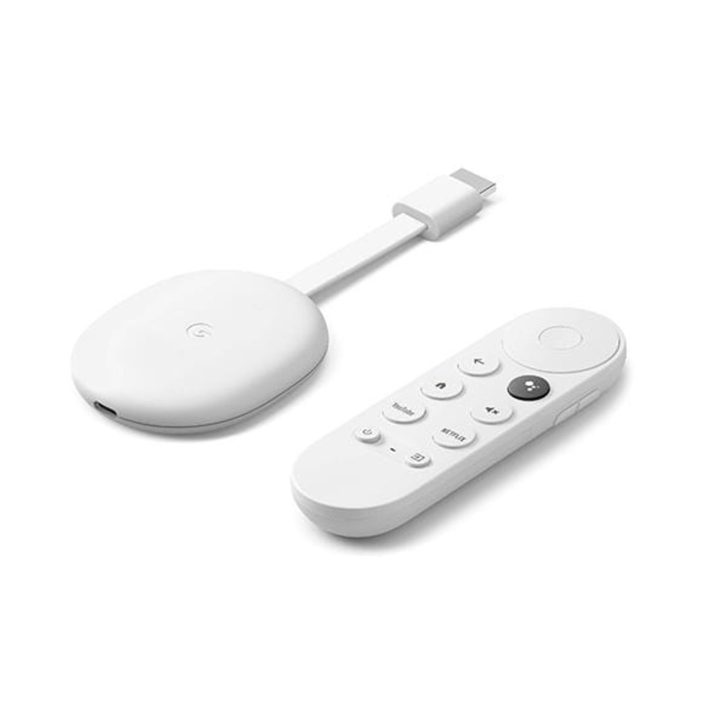 Chromecast with Google TV, Wirelessly Stream & Mirror Content 4K UHD / 60 Hz Output HDR10, HDR10+, Dolby Vision Support Dual-Band Wi-Fi 5 Connectivity, 2020