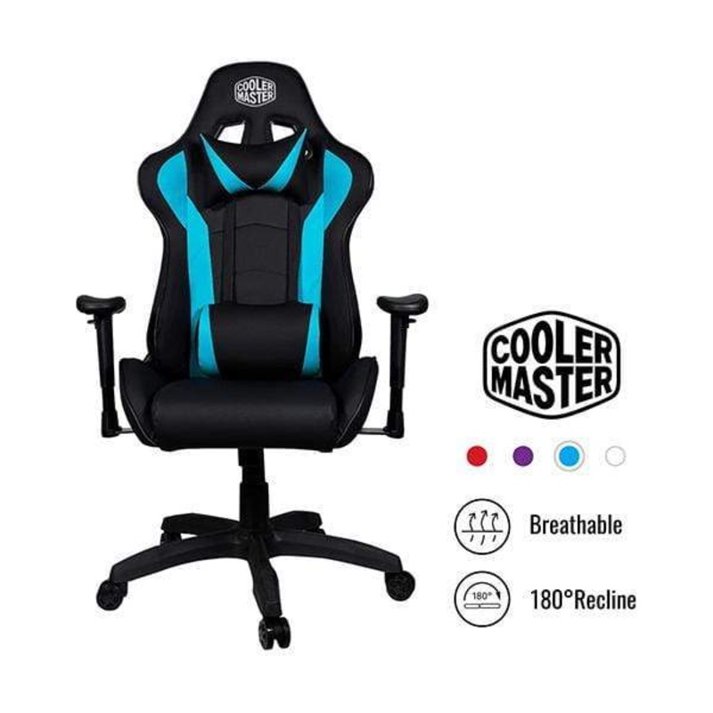 Cooler Master Caliber R1, PC Gaming Chair Ergonomic High Back Chair, Seat Height, Armrest Adjustment, Recliner, Cushions & Headrest, Lumbar Support