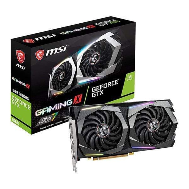 MSI Gaming 6GB GDRR5 GeForce GTX 1660 128-Bit HDMI/DP HDCP Support DirectX 12 Dual Fan VR Ready OC Graphics Card (GTX 1660 Gaming X 6G)