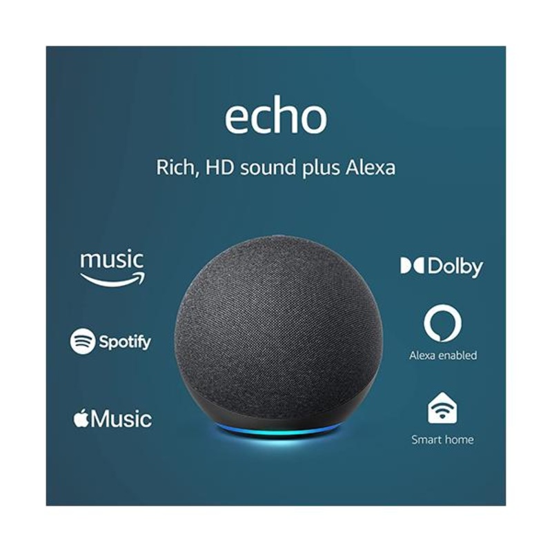 Echo (4th Gen) | With premium sound, smart home hub, and Alexa