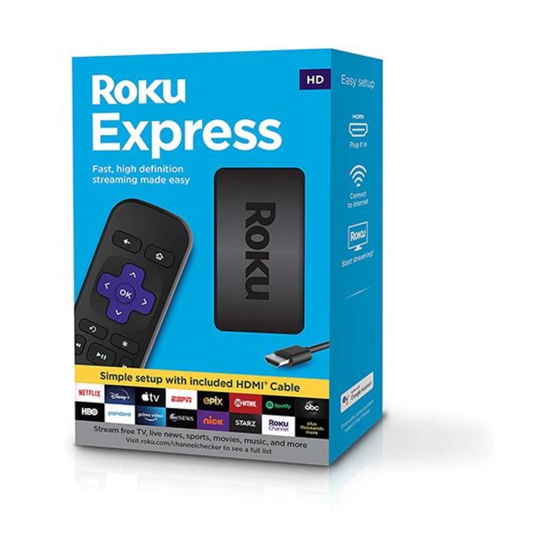 Roku Express | HD Streaming Media Player with High Speed HDMI Cable and Simple Remote