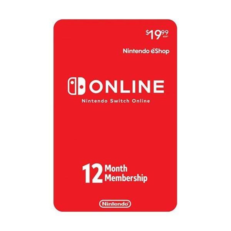 USA Nintendo Switch Online 12-Month Individual Membership Card
