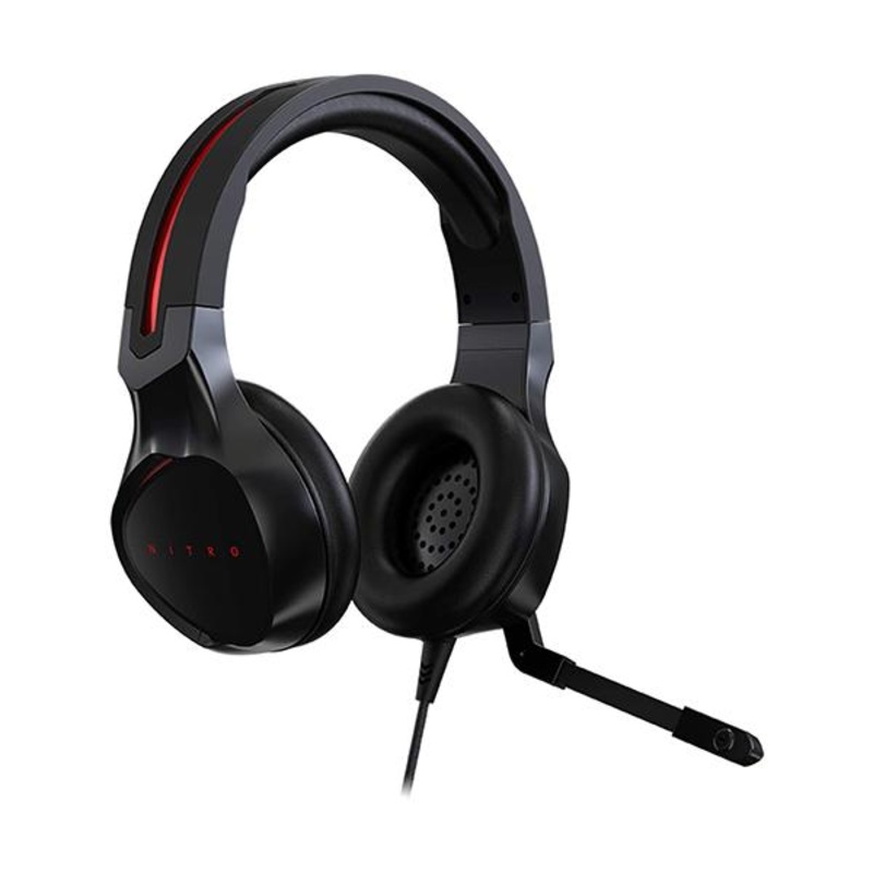 Acer Nitro Gaming Headset with Flexible Omnidirectional Mic, Adjustable Headband