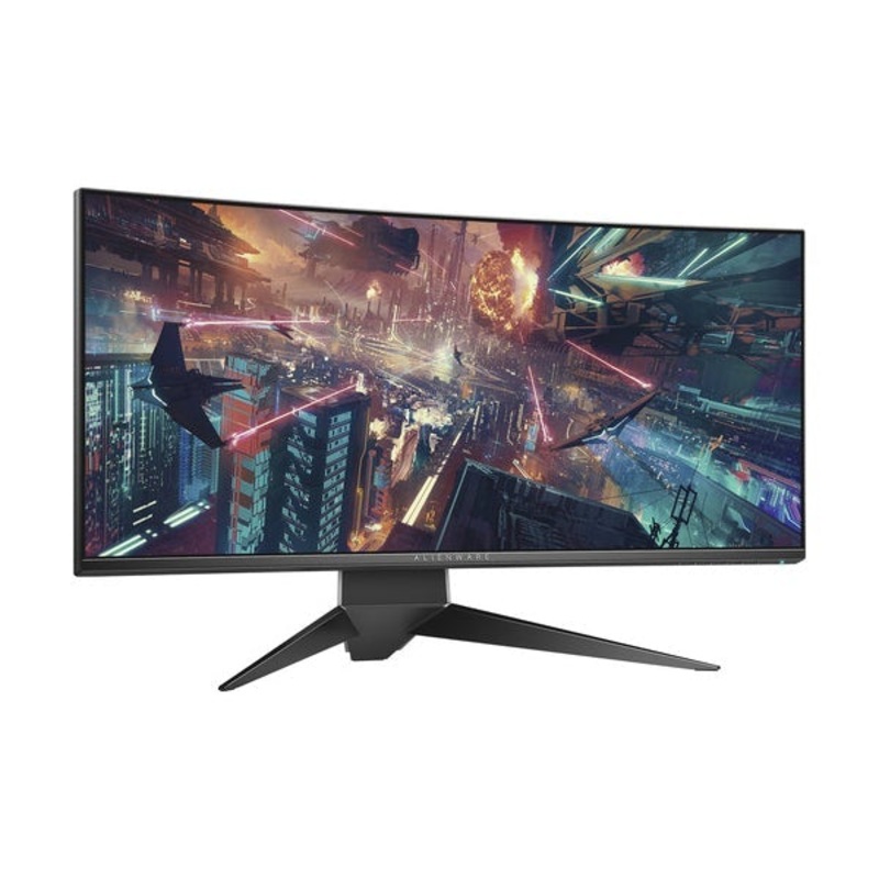 Dell AW3418DW Alienware Curved LCD Monitor 34, NIVIDA G-Sync 120Hz, Custom Lighting Effects, 4K Curved, 1 Display Port, 1 HDMI, 4 USB, 1 USB Upstream
