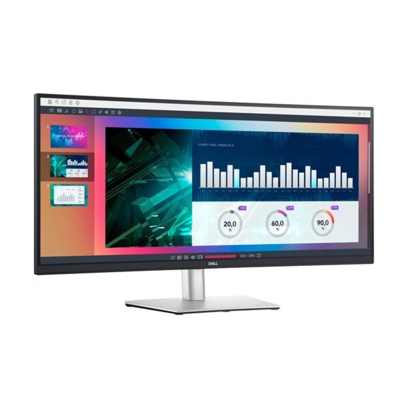 Dell P3421W Curved Monitor 34, USB-C, Anti-Glare, 4K Curved, 1 Display Port, 1 HDMI, 1 USB-C, 4 USB