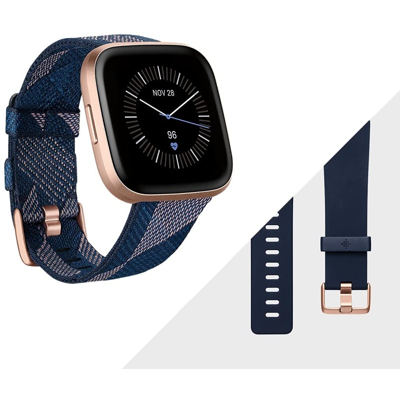 Fitbit Versa 2 Special Edition Health and Fitness Smart Watch with Heart Rate, Music, Alexa Built-In, Sleep and Swim Tracking, One Size (S and L Bands Included), 2.3