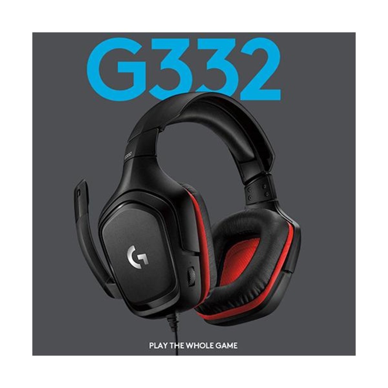 Logitech G332 Wired Gaming Headset, Rotating Leatherette Ear Cups, 3.5 mm Audio Jack, Flip-to-Mute Mic, Lightweight for PC,Xbox One,Xbox Series X|S,PS5,PS4,Nintendo Switch – 981-000757