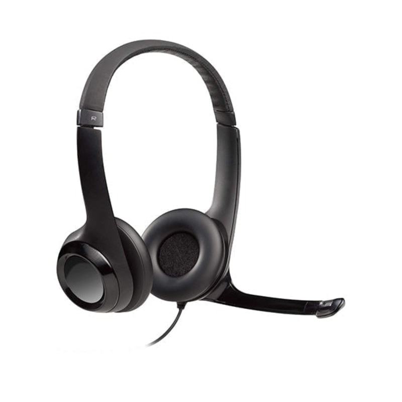 Logitech H390 Wired USB Headset, noise-canceling Microphone In-Line Controls, Comfortable Headband, PC/Mac/Laptop Compatible with computers/Windows/Mac/Chrome OS – 981-000406
