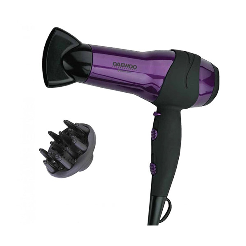 Daewoo Hair Dryer 2200 Watt with Concentrator and Diffuser – DHD7025 – HC204