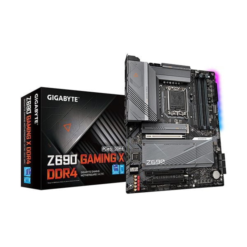 GIGABYTE Z690 Gaming X DDR4 (LGA 1700/ Intel Z690/ ATX/ DDR4/ Quad M.2/ PCIe 5.0/ USB 3.2 Gen2X2 Type-C/ 2.5GbE LAN/Gaming Motherboard) for 12th Gen