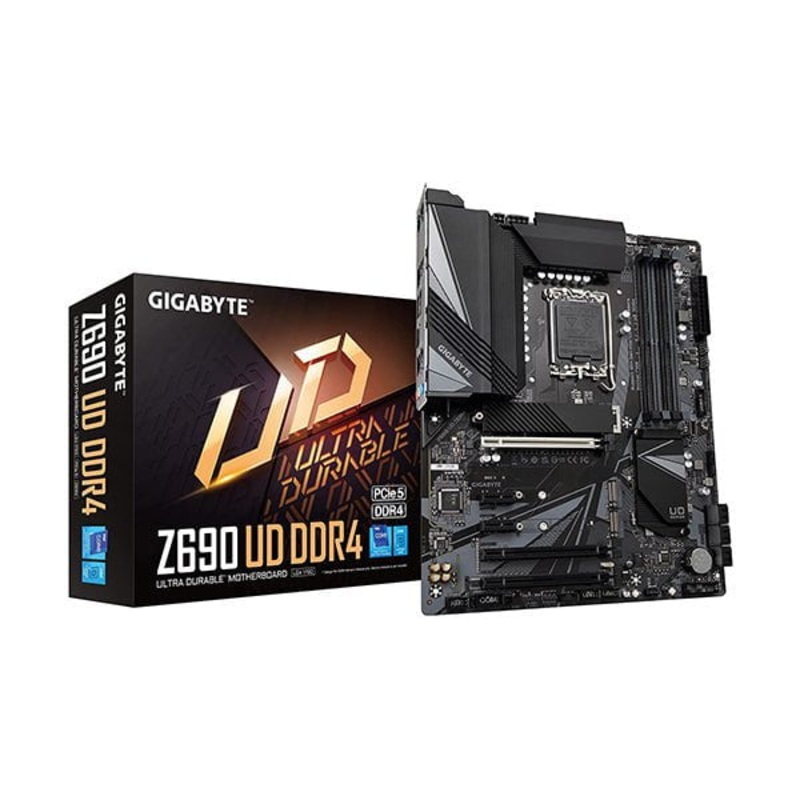 GIGABYTE Z690 UD DDR4 (LGA 1700/ Intel Z690/ ATX/ DDR4/ Triple M.2/ PCIe 5.0/ USB 3.2 Gen2X2/ Type-C/ 2.5GbE LAN/Motherboard) for 12th Gen