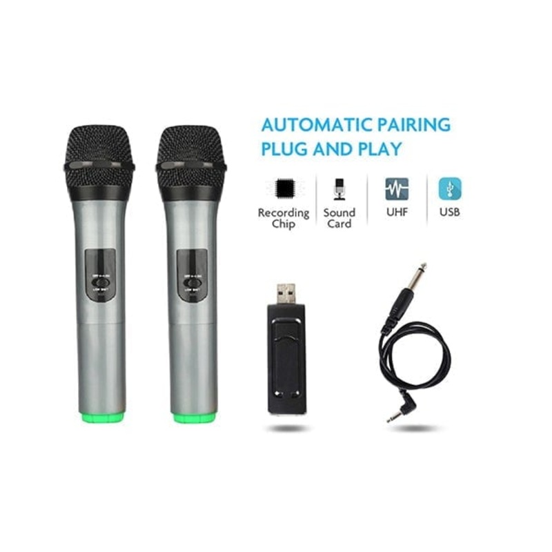 Langting UHF Dual Channel Wireless Handheld Microphones – H26