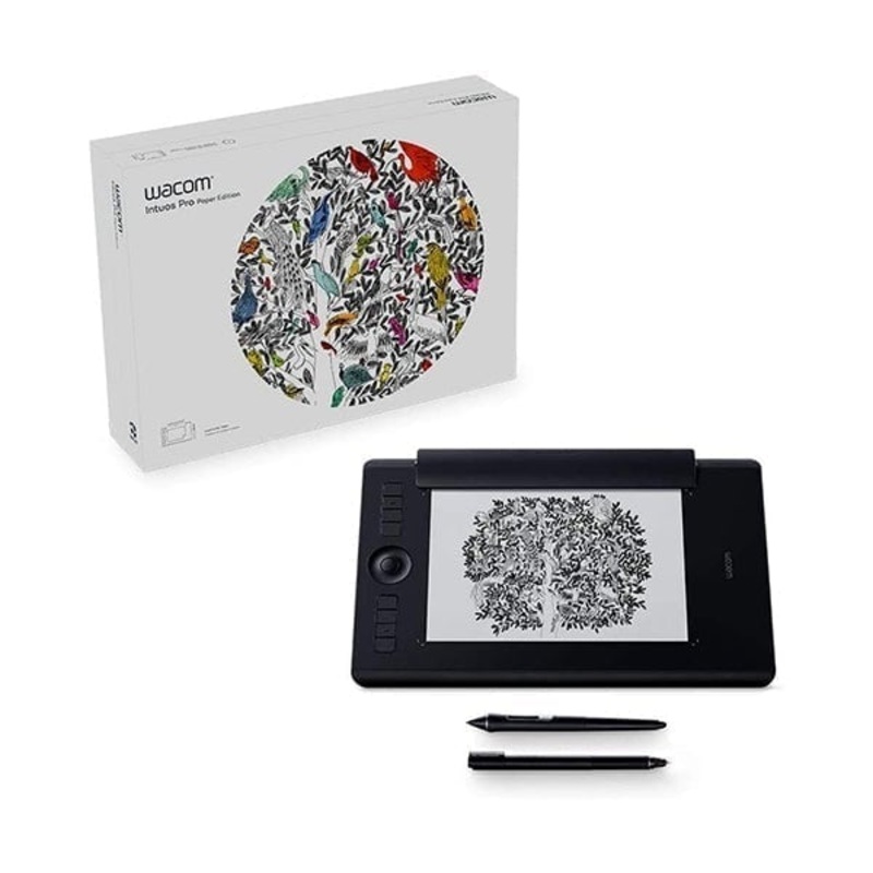 Wacom Intuos Pro Paper Edition Digital Graphic Drawing Tablet for Mac or PC, Medium, New Model – PTH660P