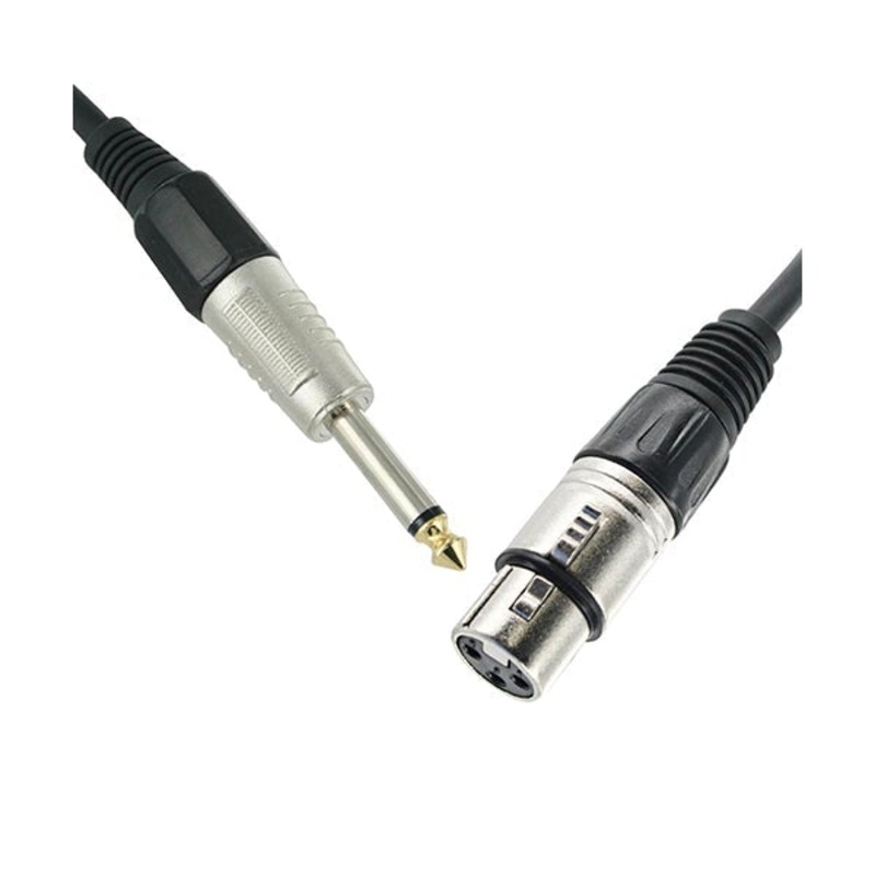 Conqueror Microphone Cable XLR to 6.5mm Mic Audio Cable Female to Male 5 Meter Black – C121B