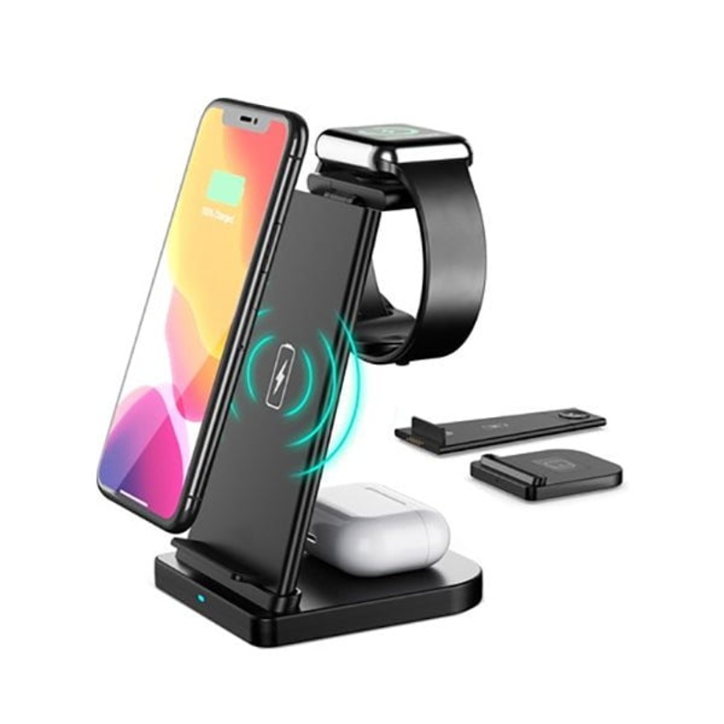 Marquee Innovations 3-in-1 Fast Wireless Charging Stand for Phones, Apple Watch & AirPods