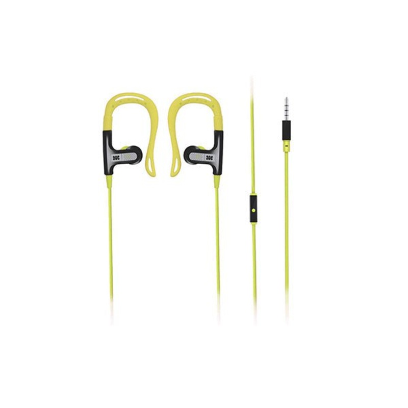 Promate, Glitzy Wired Earphones, 3.5mm in-Ear Noise Isolating Earhook Over-Ear Headphones with Noise Cancelling and Built-in Mic