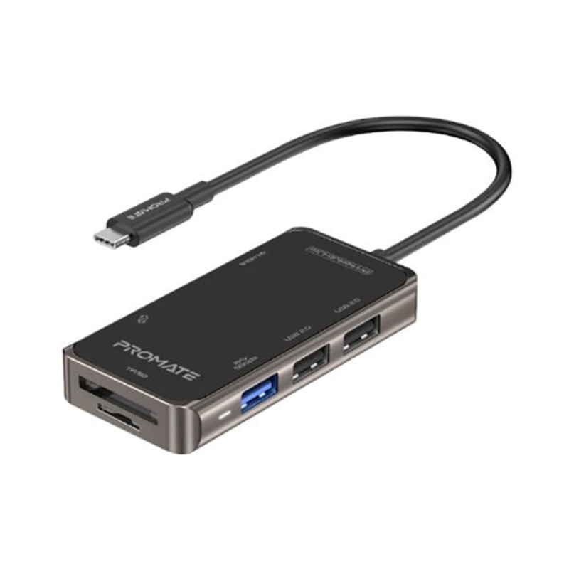 Promate, PrimeHub-Lite, 7-in-1 Ultra-Fast Compact Multi-Port USB-C Hub