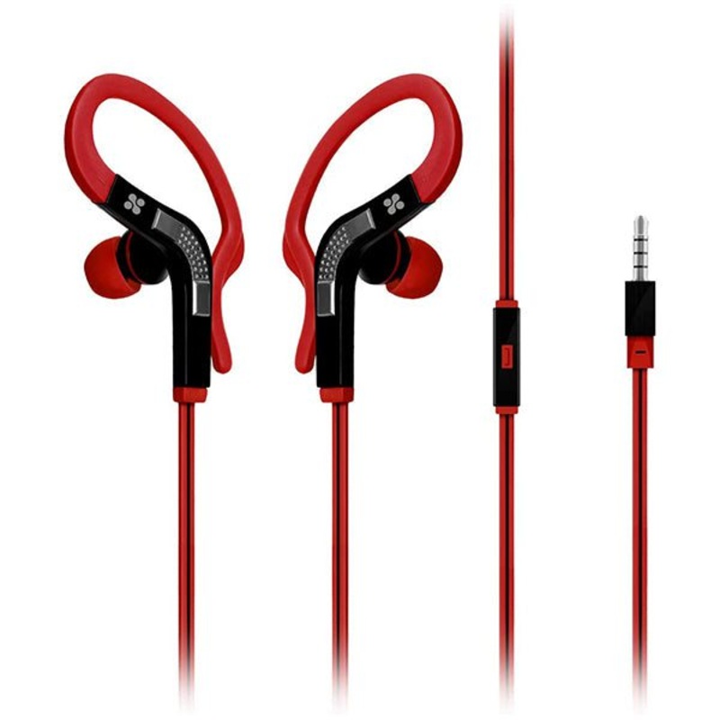 Promate, Snazzy Earphone, Premium In-Ear Noise-Isolating Sweatproof Earhook Earbuds with Copper Cable and Built-In Microphone for iPhone X, Samsung Note 8, Smartphones, Tablets, PC, Gym
