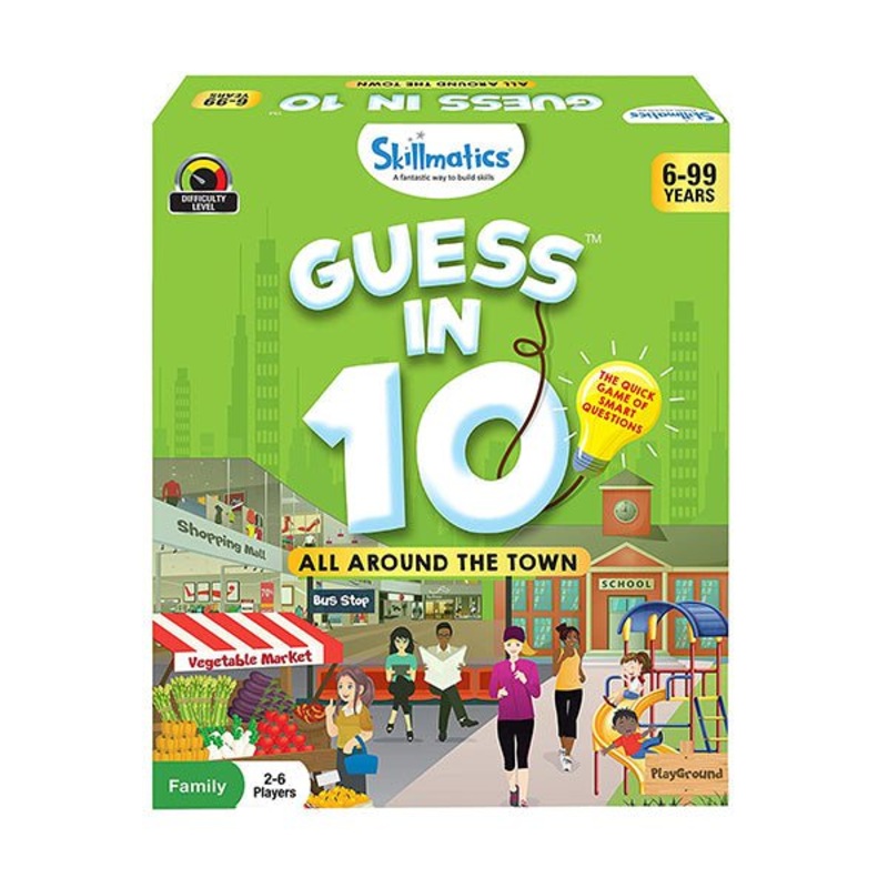 Skillmatics, Guess in 10 All Around The Town, 6-99 Years, Super Fun for Travel & Family Game Night, SKILL58GAT