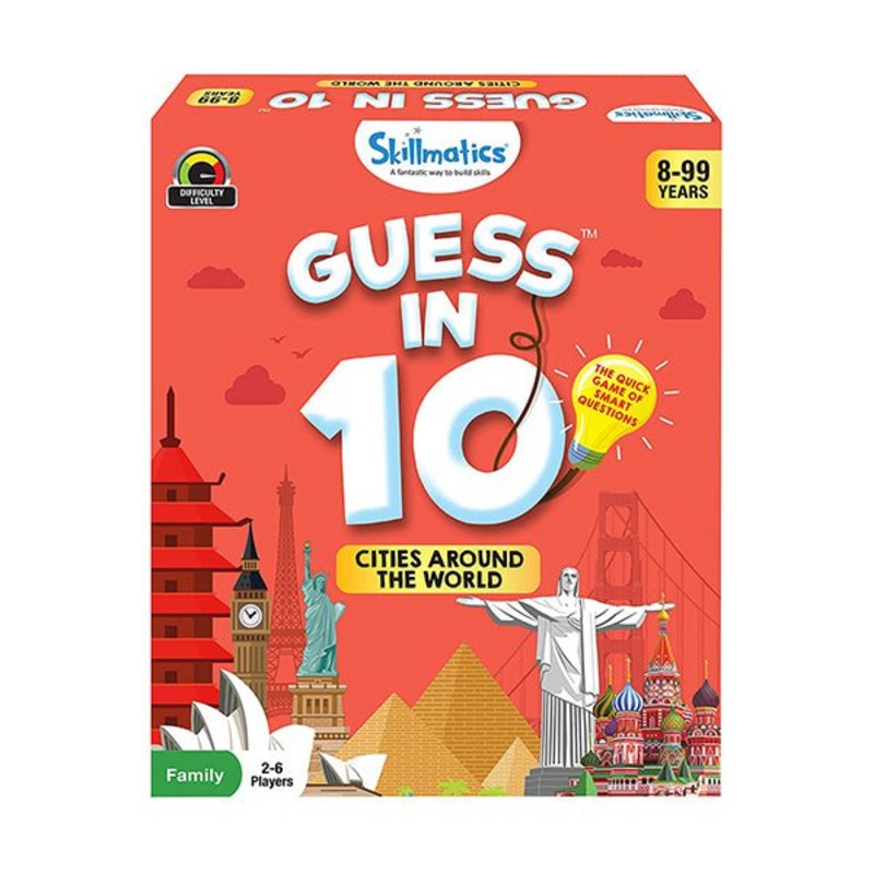 Skillmatics, Guess in 10 Cities Around The World, 8-99 Years, Super Fun for Travel & Family Game Night, SKILL35GAW
