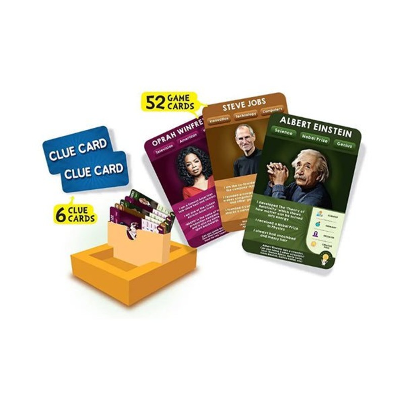 Skillmatics, Guess in 10 Famous Personalities, 8-99 Years, Family Game Night General Knowledge Card Game of Smart Questions for Kids, SKILL37GFP