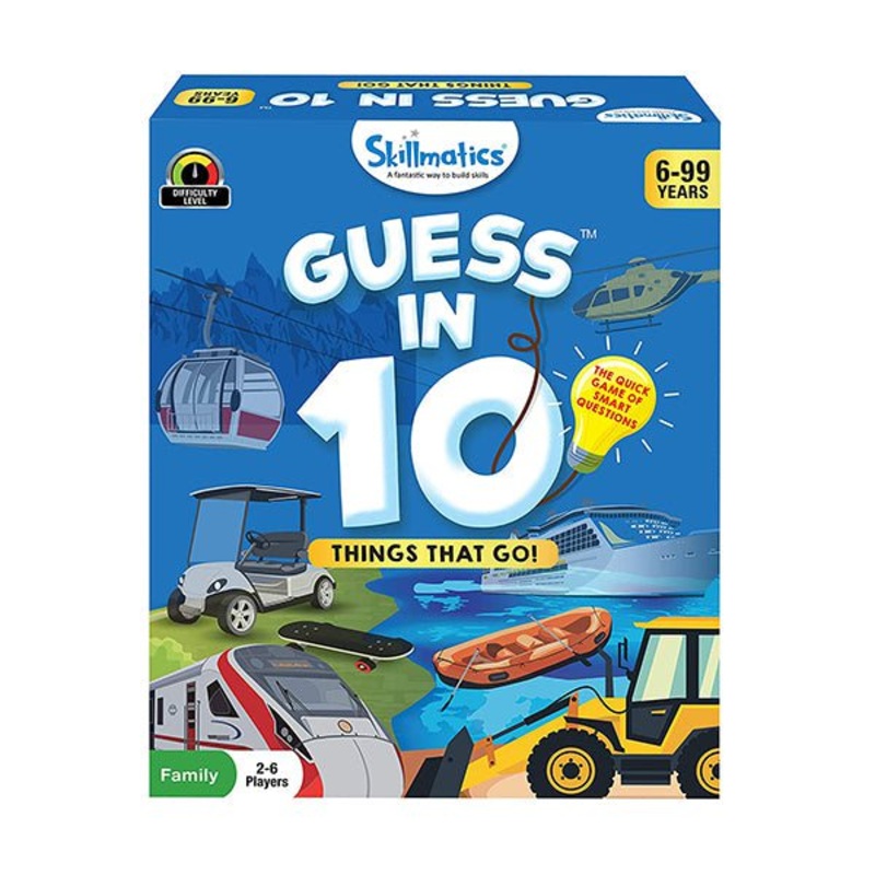 Skillmatics, Guess in 10 Things That Go!, 6-99 Years, Super Fun for Travel & Family Game Night, SKILL57GTG