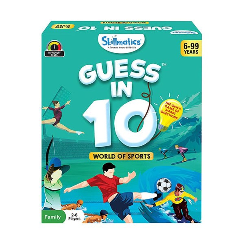Skillmatics, Guess in 10 World of Sports, 6-99 Years, Super Fun for Travel & Family Game Night, SKILL36GWS