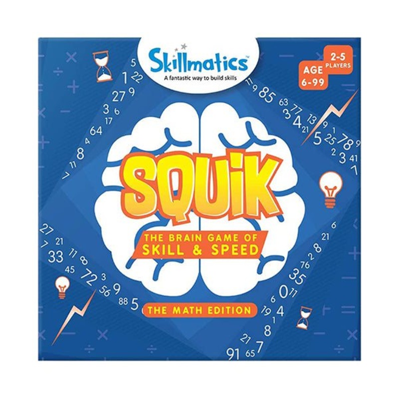 Skillmatics, SQUIK Math, 6-99 Years, Skill Based Learning and Practice for Addition, Multiplication, Division, Subtraction, Exciting Strategy Game for Boys, Girls and Adults, SKILL31SME