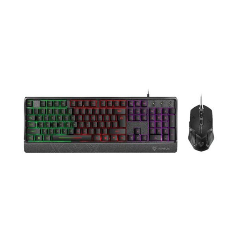 Vertux, Orion Backlit Ergonomic Wired Gaming Keyboard & Mouse A/E