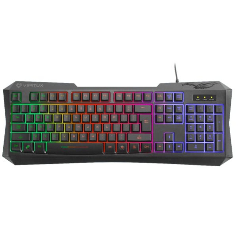 Vertux, Radiance Ergonomic Backlit Wired Gaming Keyboard A/E