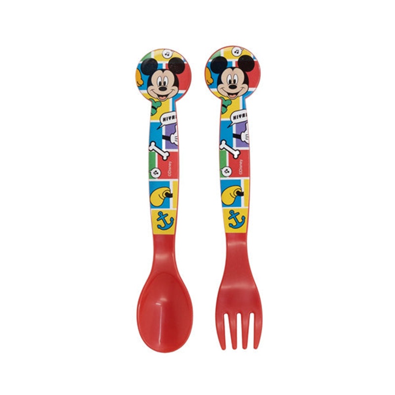 Disney Stor 2 Pcs PP Cutlery Set In Polybag Mickey Mouse Better Together – 74317