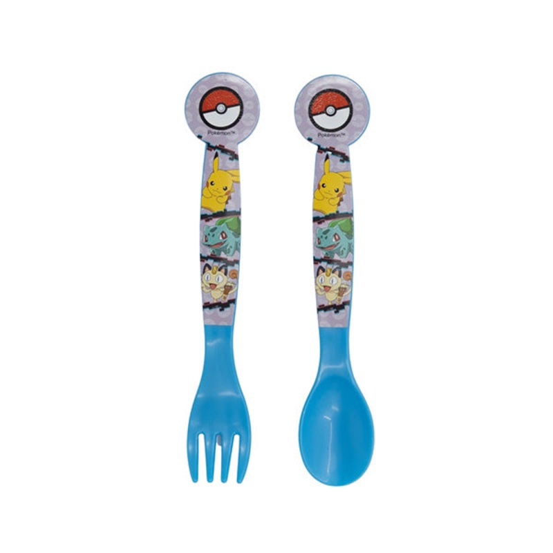Disney Stor 2 Pcs PP Cutlery Set In Polybag Pokemon Distorsion – 8017