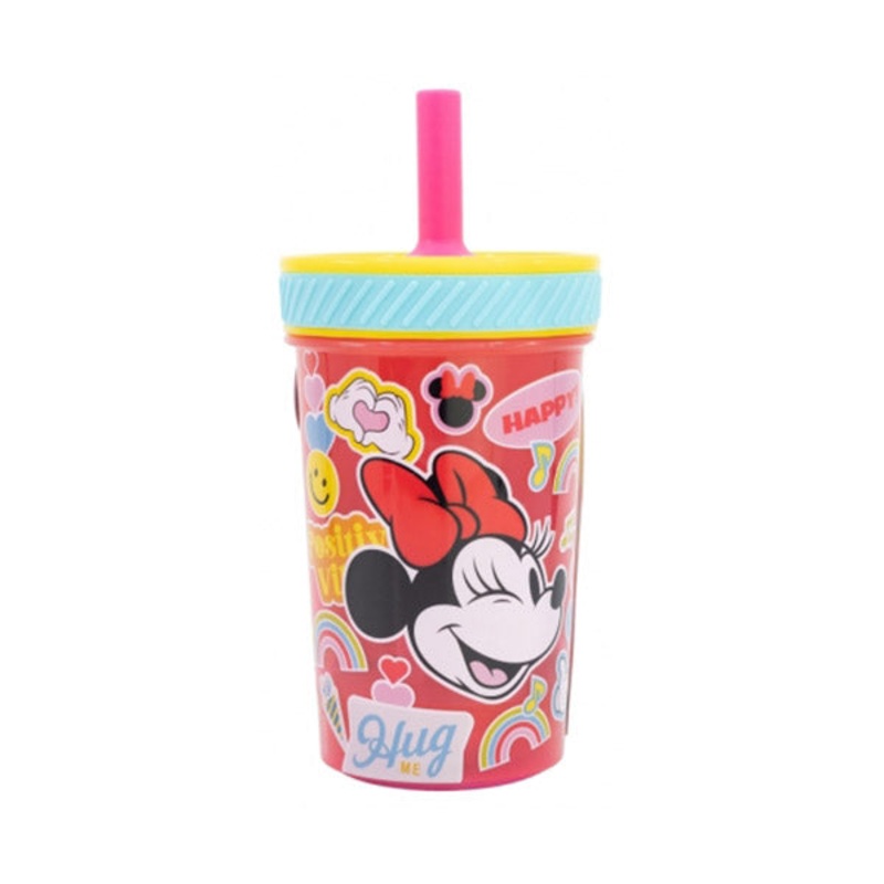 Disney Stor Drop Safe Silicone Straw PP Tumbler 370ml Minnie Mouse Flower Power – 74487