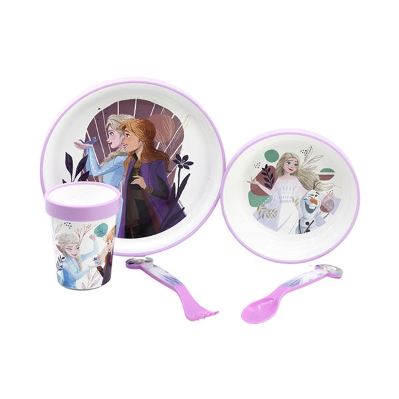 Disney Stor Non-Slip 5 Pcs Bicolor Premium Set In Standard Box Frozen Trust The Journey – 74285