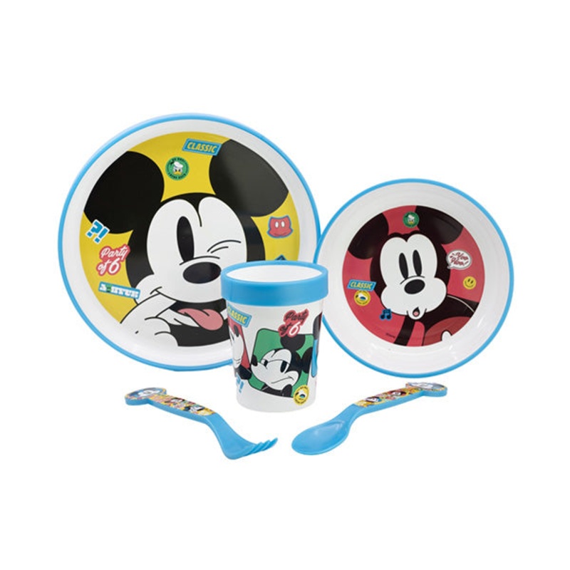 Disney Stor Non-Slip 5 Pcs Bicolor Premium Set In Standard Box Mickey Mouse Fun-Tastic – 74385