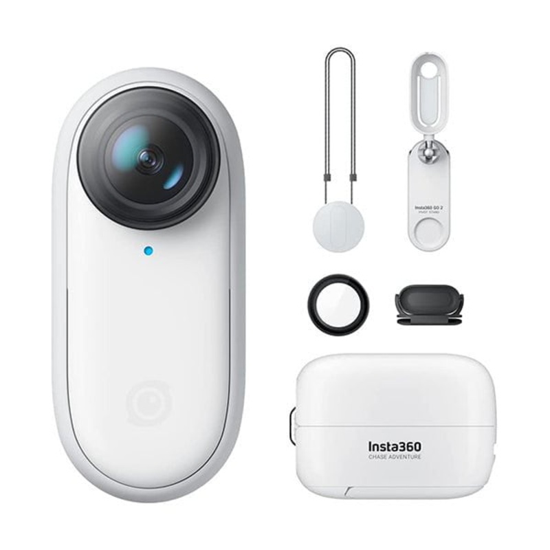 Insta360 GO 2  Small Action Camera, Weighs 1 oz, Waterproof, Stabilization, POV Capture, 1/2.3 Sensor, with Charge Case and Wearable Camera Accessories for Travel, Sports, Vlog