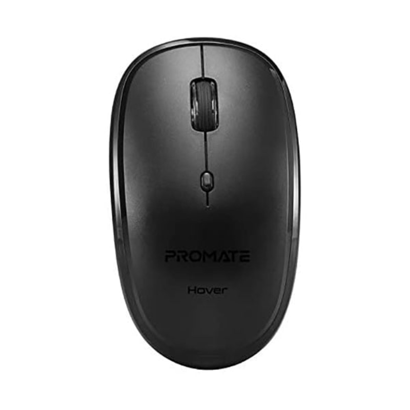 Promate Hover Wireless Mouse, Portable 2.4GHz Ergonomic Precision Tracking Optical Mouse with USB Nano Receiver, 3 Adjustable Dpi Levels and Low Power Consumption for Laptops, iMac, PC, Desktop