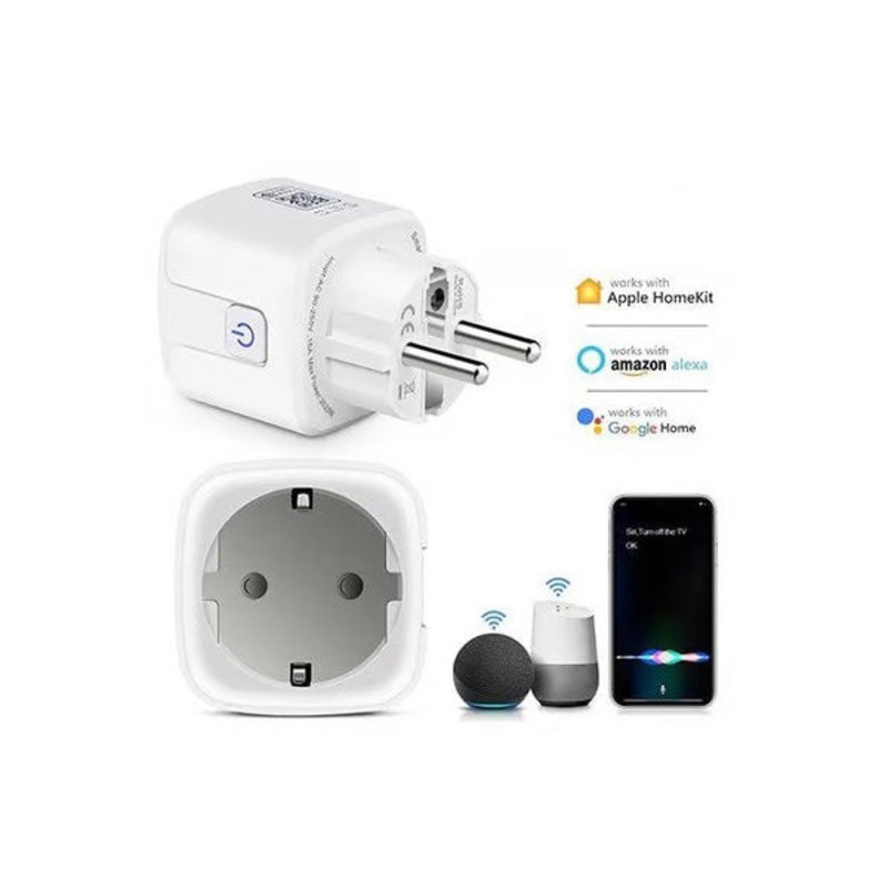 Smart Life 10A Smart Plug Wi-Fi Socket Works with Amazon Alexa, Google Assistant, SmartThings, IFTTT