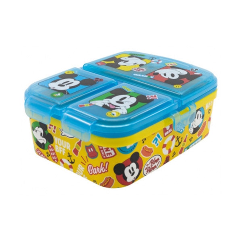 Stor Xl Multi Compartment Rectangular Sandwich Box Mickey Mouse Fun-Tastic – 74399
