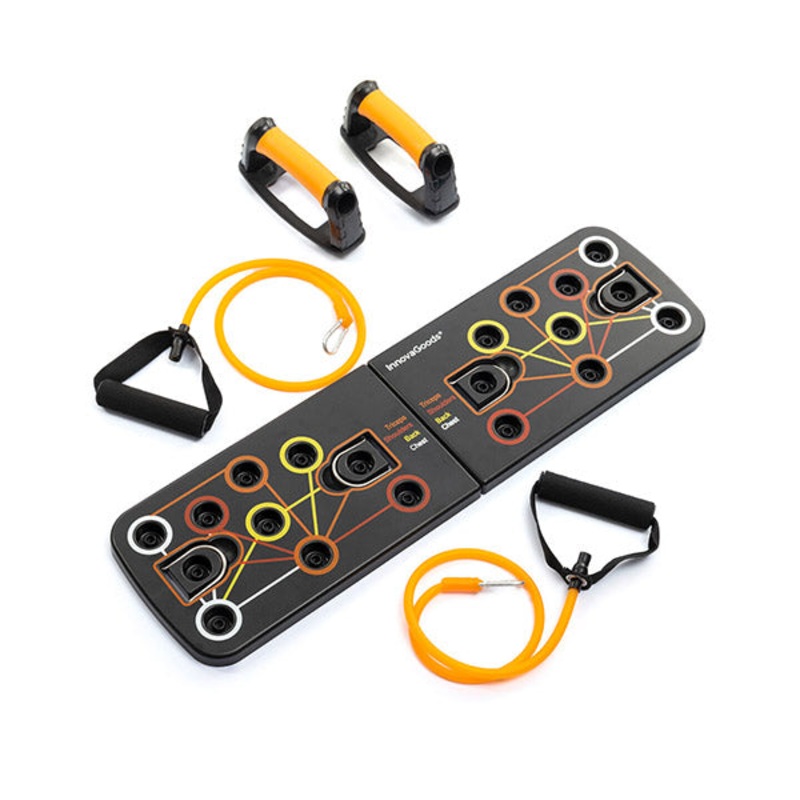 InnovaGoods Push-Up Board with Resistance Bands and Exercise Guide Pulsher – V0103181