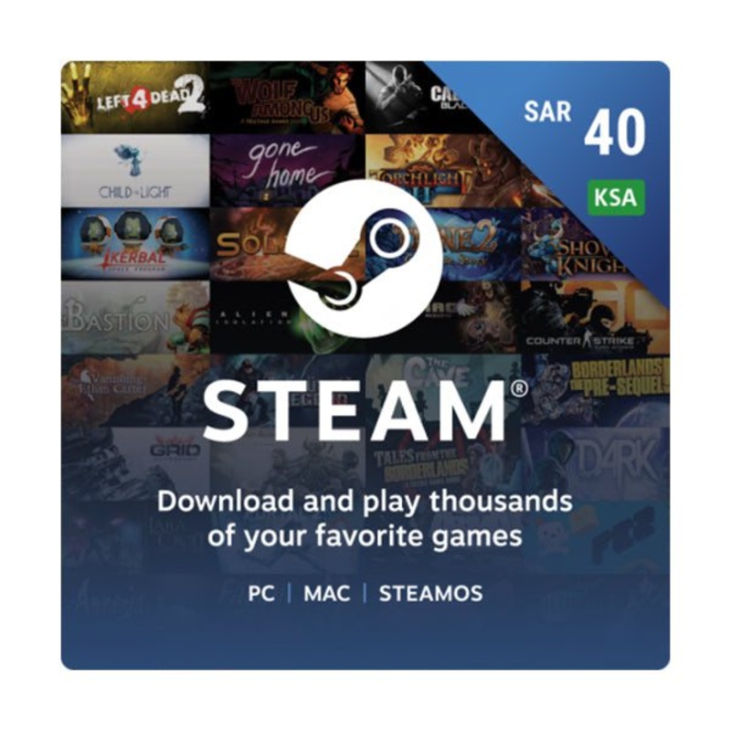 KSA – Steam Wallets 40 SAR