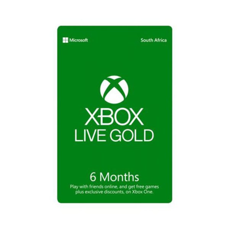 Microsoft XBOX Live Gold R17 6 months ESD ZA