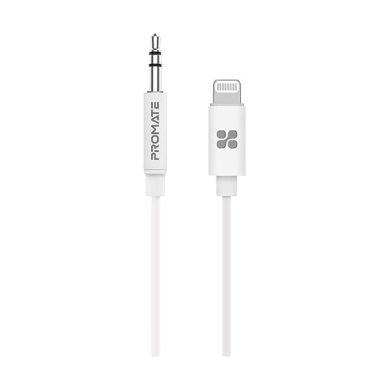 Promate, AudioLink-LT1 3.5mm Audio Cable with Lightning Connector, MFi Certified Lightning to Male Aux Cable with Digital-to-Analog Converter and 1m Tangle Free Cord for iPhone,Car Stereo