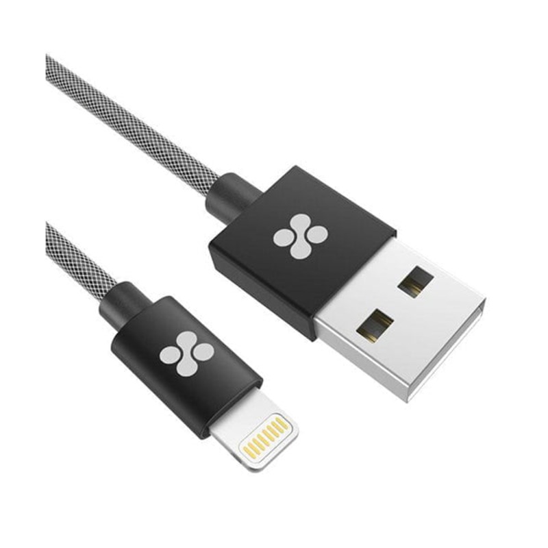 Promate, LinkMate-LTF3 Mesh-Armoured 3m MFi Sync & Charge Lightning Connector Cable